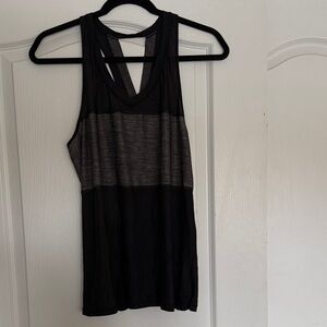 Lululemon Women’s Black & Gray Striped Athletic Tank Top
